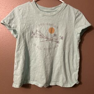 American Eagle Outfitters Light Green Graphic Tee
